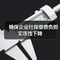 确保企业社保缴费负担实质性下降（图1）