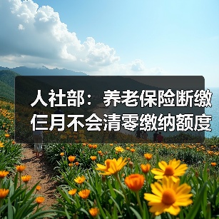 人社部:养老保险断缴仨月不会清零缴纳额度(图1) 人社部:养老保险断缴仨月不会清零缴纳额度(图1)